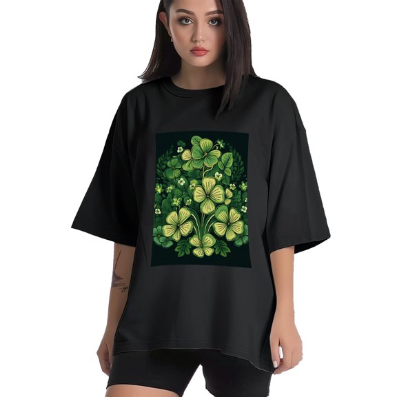 Plus Size Shirt for Women Black Tops for Women Short Sleeves Shirt for Women ST Patrick T Shirt Crewneck Shirt for Women XS