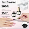 thumbnail image 4 of modelones Pearl Gel Nail Polish Top Coat, 2-in-one Clear Pearlescent Glitter Glossy Sparkle Finish Long Lasting Soak Off Mermaid Shimmer Manicure Nail Art Home Salon DIY 10 ML, 4 of 7