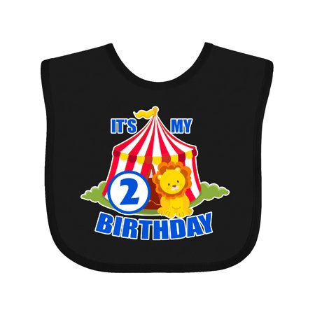 

Inktastic Its My Birthday Circus Tent with Lion 2 Years Old Gift Baby Boy or Baby Girl Bib