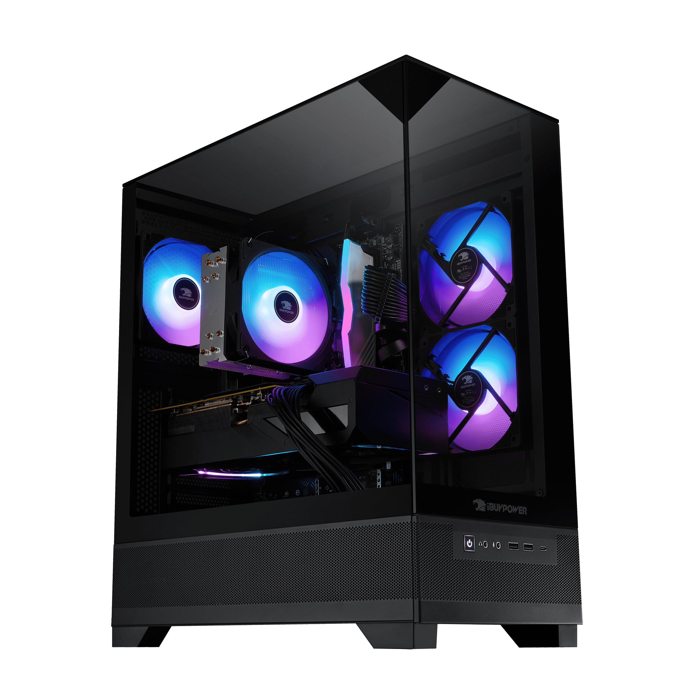 iBUYPOWER Element SE Gaming PC Desktop Computer Intel Core i5 14400F CPU, NVIDIA RTX 5060 8GB GPU, 16GB DDR5 RGB 5200MHz RAM, 1TB NVMe SSD, Windows 11 Home,Gamer Keyboard and Mouse - ESI5N5601