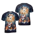thumbnail image 3 of Happy Halloween Vampire Corgi BOO with Pumpkins Fun and Spooky All Over Print 3D Shirt Unisex Merch Welsh Corgi Dog Lover Gifts Idea - 00018, 3 of 6