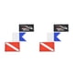 thumbnail image 2 of Yuarrent Keep Diving Pack de 3 parches para planchar, buceo, pesca submarina, transferencia de calor, buzo, reparación de tela, Kit de Negro Azul Rojo 2Conjunto, 2 of 6