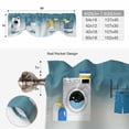 thumbnail image 6 of Blue Ombre Laundry Tie Up Valance Curtains for Windows, Kitchen Curtains Window Treatments, Wash Dry Fold Repeat Short Window Shades Valances for Bedroom Bathroom Cafe 54"x18", 6 of 8