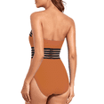 thumbnail image 4 of Hilor Womens Bandeau One Piece Bathing Suits Tummy Control Swimsuit Halter Swimwear Monokini, 4 of 8