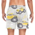 thumbnail image 2 of FORMRS Mens Swim Trunks Mesh Liner Quick Dry Casual Beach Board Shorts with Pockets, Sizes S-2XL, Trucks Pattern, 2 of 9