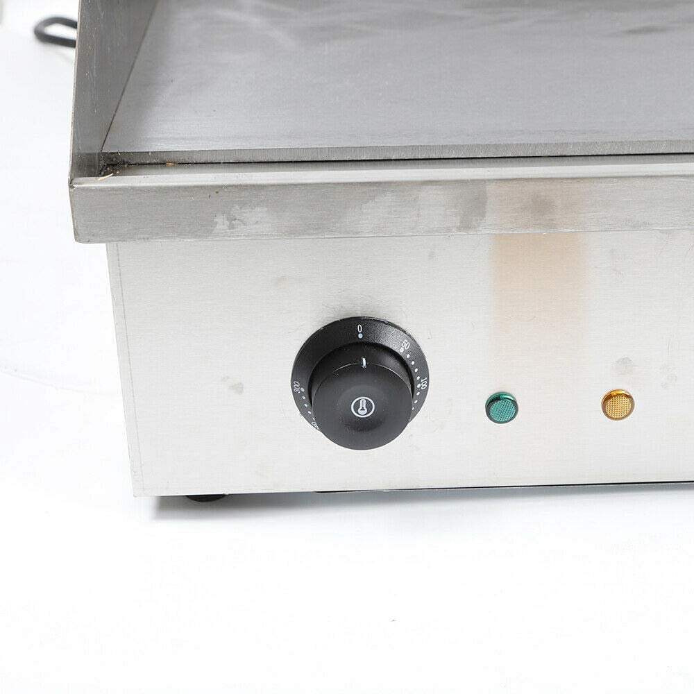 FETCOI 4400W Commercial Electric Counter-top Griddle with Thermostatic Controls Adjustable Temperature 50°C to 300°C 110V / 60Hz