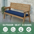 thumbnail image 5 of GKXLH Waterproof Outdoor Bench Cushion 48"x18"x3", 28D High Density Foam Garden Bench Pad with Removable Washable Cover & 2 Pillow Covers for Patio Porch Swing (Navy Blue), 5 of 11