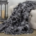 thumbnail image 2 of Plutus Porcupine Grey and Silver Faux Fur Luxury Throw Throw 36W x 60L, 2 of 2