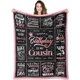 thumbnail image 1 of LHSHID Birthday Gifts for Cousin Happy Birthday Cousin Gifts Blanket Cousin's Birthday Gift Ideas Unique Birthday Gifts for Cousin Cousin Bday Gift Throw Blanket 50"x60", 1 of 6