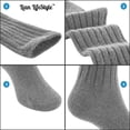 thumbnail image 3 of Lian LifeStyle Unisex Children 2 Pairs Fascinating Knee High Wool Boot Socks Resistant, Comfortable and Health Focused MFS02 Size 2-4Y(Green), 3 of 5