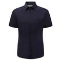 thumbnail image 1 of Russell Collection Ladies/Womens Short Sleeve Poly-Cotton Easy Care Poplin Shirt, 1 of 2