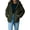 Green, variant on Puffer Jacket for Women Winter Warm Hooded Coat Full Zip Up Cropped Jacket with Pockets Petite