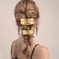 thumbnail image 2 of Retro Hair Cuff Wrap Liso Arqueado Lazo para El Clip Tocado Metal (estilo Plegado Dorado), 2 of 9