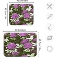 thumbnail image 3 of GZHJMY Microfiber Dish Drying Mat Absorbent Dish Draining Mat Large Size 18 x 24 Dishes Drainer Mat for Countertop s XXL Size Purple FlowersCoffee Mat, 3 of 7