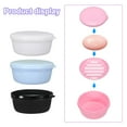 thumbnail image 4 of Uxcell Travel Soap Container, 3 Pack Round Soap Holder Case, Black Blue White, 4 of 5