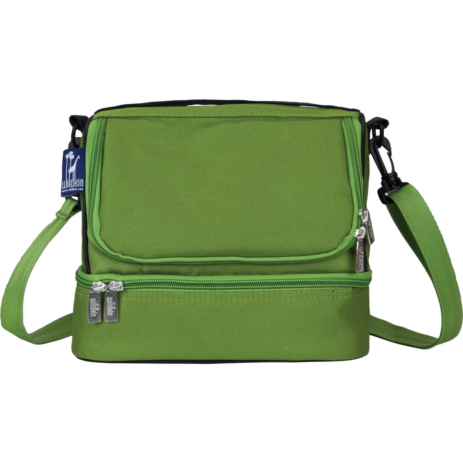 Wildkin Parrot Green Two Compartment Insulated Lunch Bag for Boys and