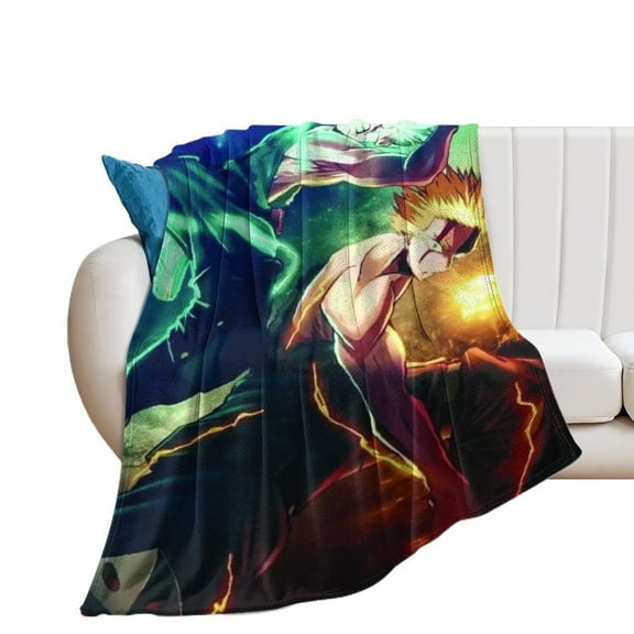 My Hero Academia Heroes Rising Wallpaper 4k Luxury Flannel Blanket - Super Soft Anti-Static Plush Warm Blanket for Sofa Bed - Extra Large Cozy Blanket for Men and Women, Home Decor Gift.