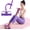 Purple, variant on 6-Tube Pedal Puller Resistance Rope,Foot Pedal Resistance Band,Yoga Elastic Exercise Bands, for Women Jump Fitness, Abdomen/Arm Weight/Waist/Leg Stretching Slimming Training