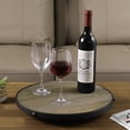 thumbnail image 7 of MyGift Rustic Lazy Susan, Brown Wood and Black Metal Rimmed, 7 of 7