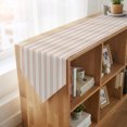 thumbnail image 4 of Pink Lines Table Runner Linen Burlap Table Runner 70 Inches Long Modern Vertical Striped Farmhouse Vintage Dresser Scarves for Kitchen Island Coffee Dining Room Party Holiday Decoration 13"x70", 4 of 8