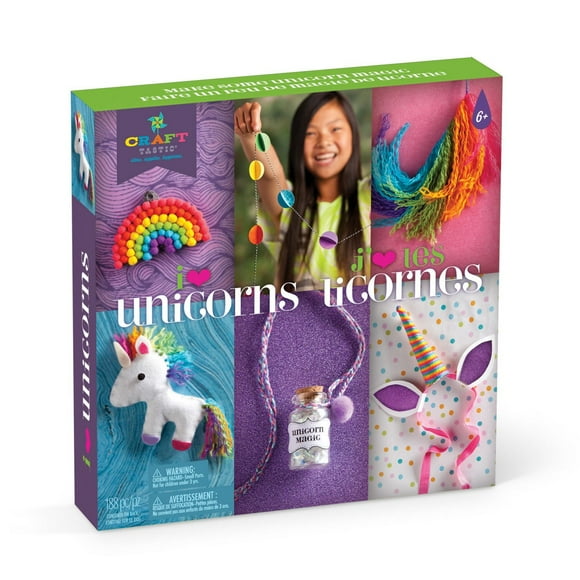 Trousse d'artisanat Craft-tastic pour projets d'artisanat sous la thématique J'aime les Licornes
