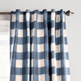 thumbnail image 2 of Elrene Home Fashions Grainger Buffalo Check Blackout Window Curtain, Indigo, 52" x 84", 2 of 3