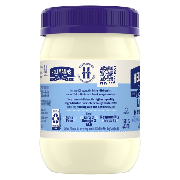 12 pack) Hellmann's Light Mayonnaise, 15 Fl Oz - Walmart.com