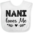 thumbnail image 3 of Inktastic Nani Loves Me Baby Clothes Girls Baby Bib, 3 of 4