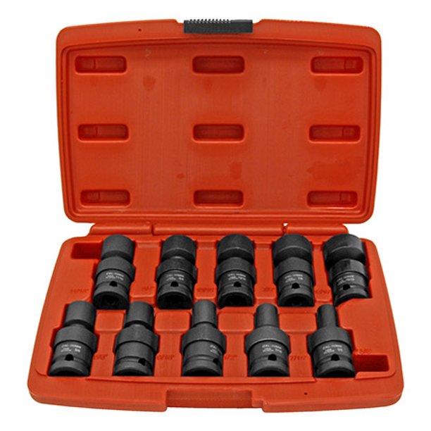 1/2 In. Drive Impact SAE Universal Wobble Socket Set