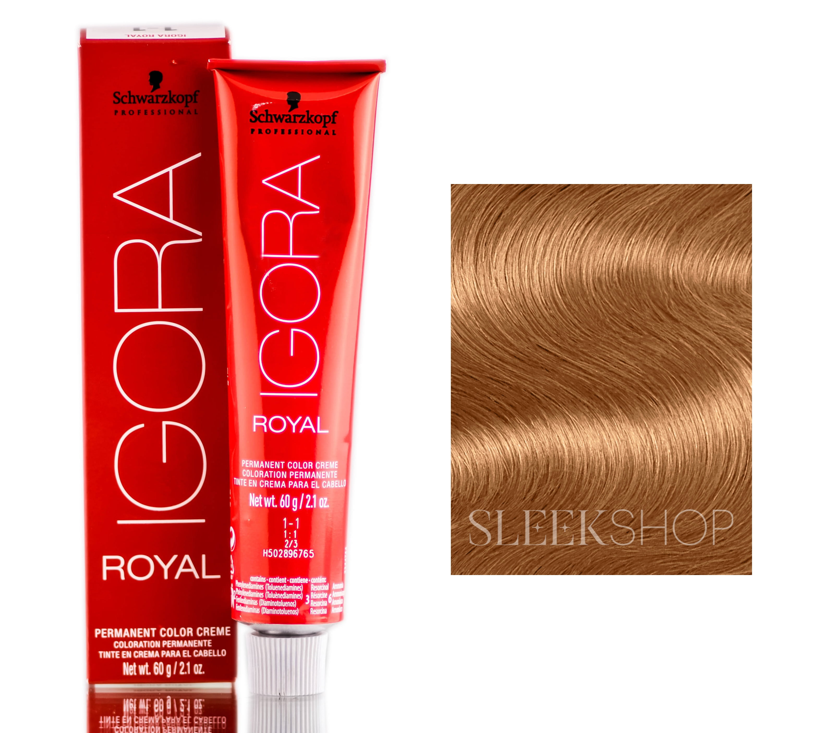 5-7 Light Copper Brown , Schwarzkopf Professional Igora Royal Permanent  Hair Color Creme Dye (2.1 oz) Hair - Pack of 3 w/ Sleek Teasing Comb 