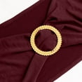 thumbnail image 4 of BalsaCircle 5 Spandex Burgundy 5x14" Stretchable Chair Sashes with Gold Rhinestone Buckles Party Decorations, 4 of 8