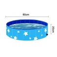 thumbnail image 4 of PVC Pet Swimming Pool Portable Foldable Pool Tub Bathtub Wash Tub Water Pond Pool Pet Pool & Kiddie Pools for Kids In The Garden-Blue, 4 of 9
