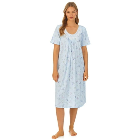 Women's Carole Hochman Cotton Short Sleeve Nightgown Color: Wild Floral Size: MEDIUM