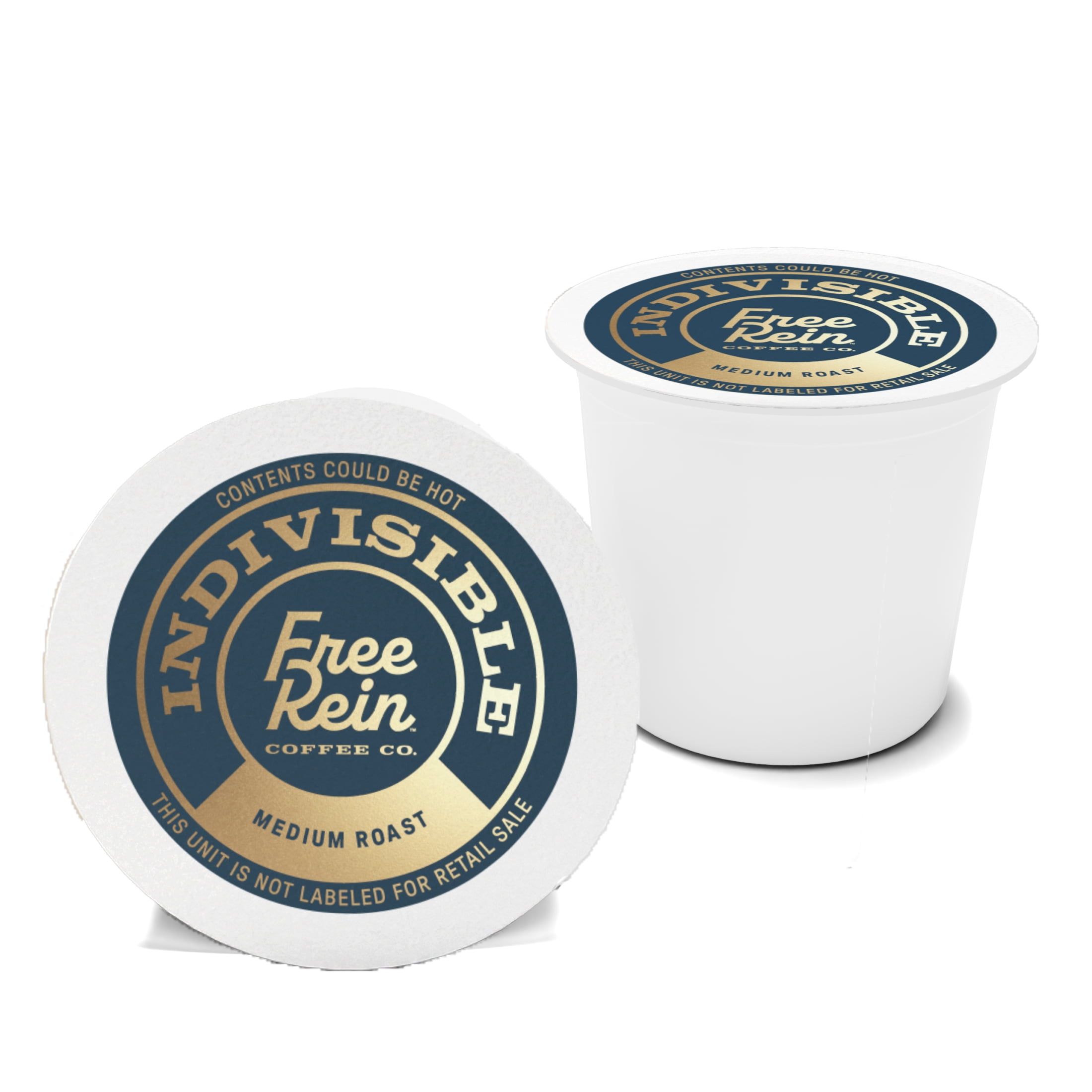 (4 pack) Free Rein Coffee Company Indivisible Medium Roast, Coffee Pods, 18ct