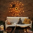 thumbnail image 3 of Halloween Spider Web Light 70 LED 3.3ft Large Spider Web Light Decoration Black Spider Plush Toy Waterproof Orange Light Battery Operated for Indoor Outdoor Wall Door Yard Patio Party, 3 of 6