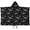 Black Cartoon Dinosaurs-3, variant on Black Cartoon Dinosaurs Leaves Pattern Hooded Bath Towel,50"x30" for Ages 3 To 12 Kids, Quick Dry Lightweight Soft Microfiber Hood Beach Towel Cover Up for Kids