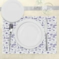 thumbnail image 3 of Ambesonne Cartoon Place Mats Set of 4, Boat Star Gulls Moon Shell, Standard Size, Purple, 3 of 6