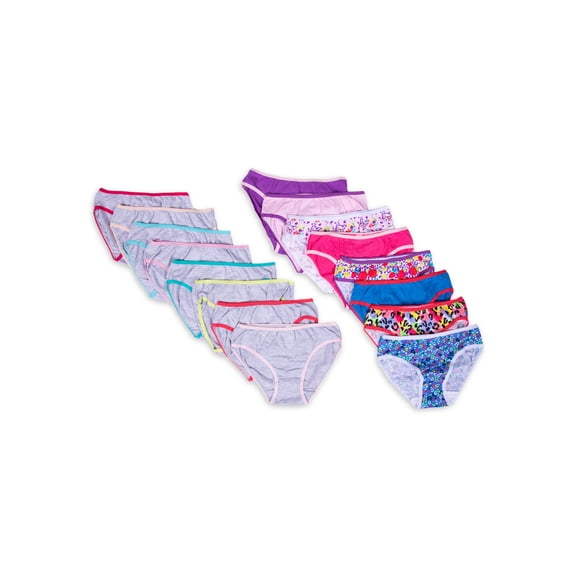 Chili Peppers Girls Bikini Underwear 16-Pack, Sizes 4-14