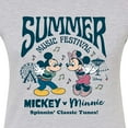 thumbnail image 3 of Disney - Mickey & Friends - Mickey & Minnie - Summer Music Festival - Spinning Classic Tunes - Juniors Fitted Graphic T-Shirt, 3 of 5