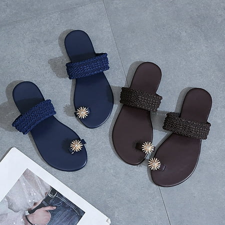 

Vedolay Womens 2023 Babouche Shoes for Women Casual Slippers Women s Comfortable Hollow Slippers Gold 7.5