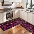thumbnail image 3 of Kitchen Rugs Sets Of 2,Pioneer Flower Floral Print Pattern Anti Fatigue Kitchen Mat Rugs Non Slip Washable,Decorative Kitchen Floor Mats for Kitchen,Sink,Laundry,17"x47"+17"x47", 3 of 5