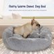 thumbnail image 4 of Cama calmante para perros y gatos, cojín de felpa suave y esponjoso para cachorros pequeños, medianos y grandes, para invierno, 4 of 4