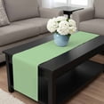 thumbnail image 4 of Green Table Runner 60 Inches Long, Minimalist Solid Color Modern Abstract Kitchen Coffee Dining Table Decoration for Home Party Birthday Wedding Home Decor 13x60 Inches, 4 of 8