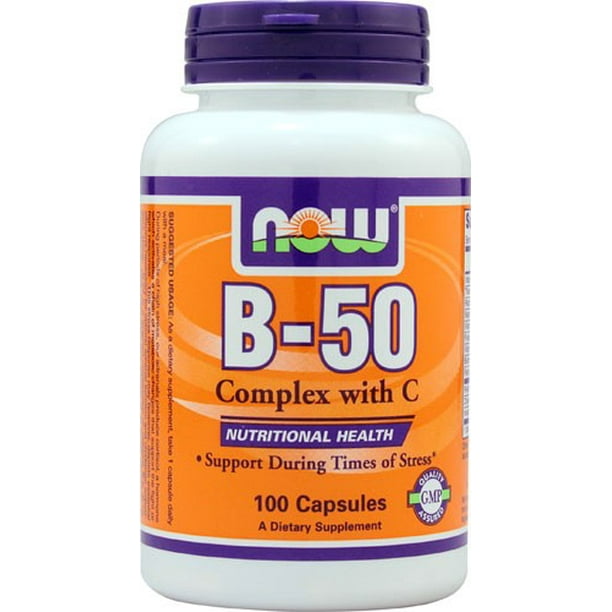 Now Foods B-50, 100 Veg Capsules - Walmart.com - Walmart.com