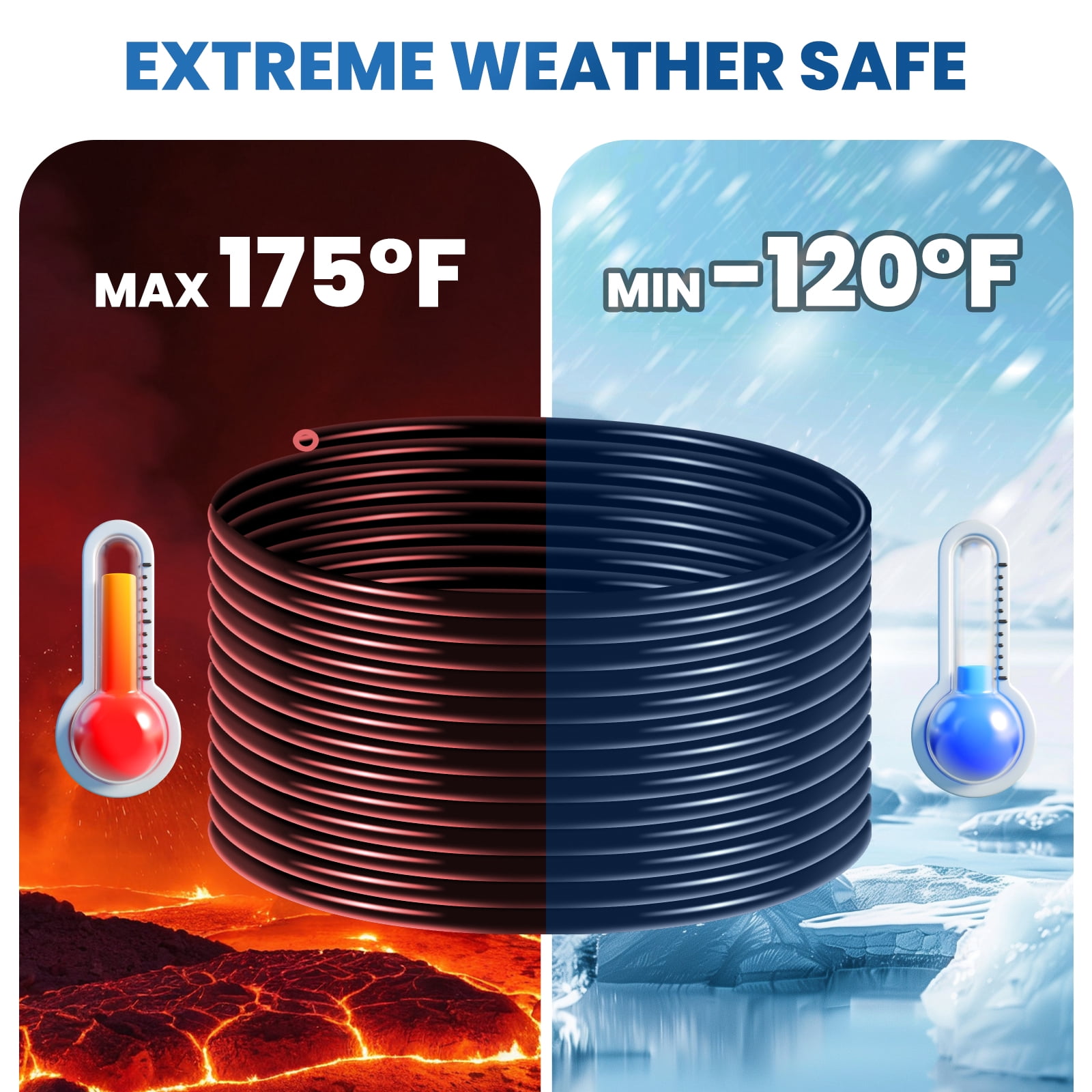 100 ft Pond Aerator Hose, 3/8 Inch Sprinkler Soaker Hose, Air Line Tubing Aquarium with 4 Stainless Steel Hose Clamps and 4 Copper Menders for Indoor Ponds, Aquariums