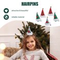 thumbnail image 3 of 5 unids Navidad Sombrero En Forma En Forma De Pelo Lentejuelas Pasas De Pelo Navidad Decorativa Barrette Muchachas Tocado Rojo Verde Plata, 3 of 6