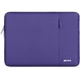 thumbnail image 1 of Funda para portátil de 13,3 pulgadas, vertical de poliéster con bolsillo, color morado ciruela, 1 of 4