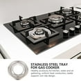 Langeriy 12 Pcs Gas Stove Drip Pans Stove Burner Trays Stainless Steel