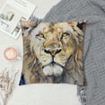 thumbnail image 2 of Orinice Oil Painting Lion Throw Pillow Cover King of Wild Animals Pillow Case Cotton Linen Cushion Cover Decorative for Outdoor Home Couch Yellow, 2 of 5