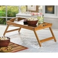 thumbnail image 3 of Brown Beautifully Crafted Stunning Versatile Wooden Bamboo Serving Tray, 3 of 3